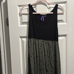 Black and Green Polka Dot nursing Dress